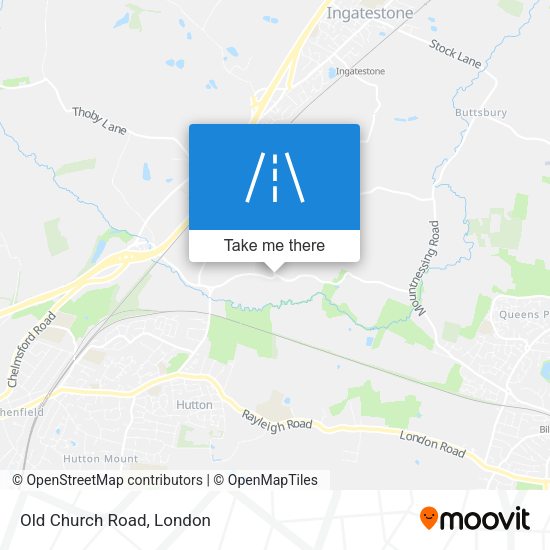 Old Church Road map