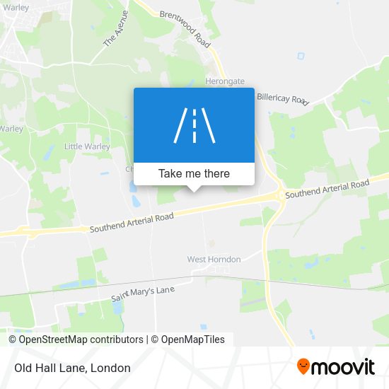 Old Hall Lane map