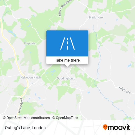 Outing's Lane map