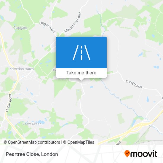 Peartree Close map