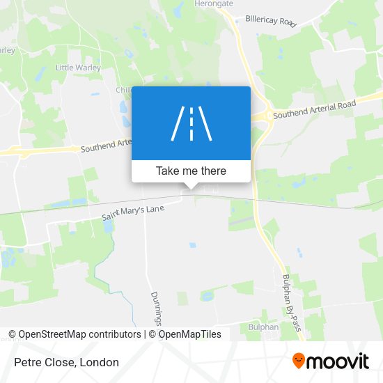 Petre Close map