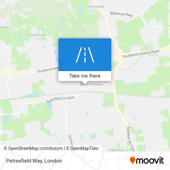 Petresfield Way map