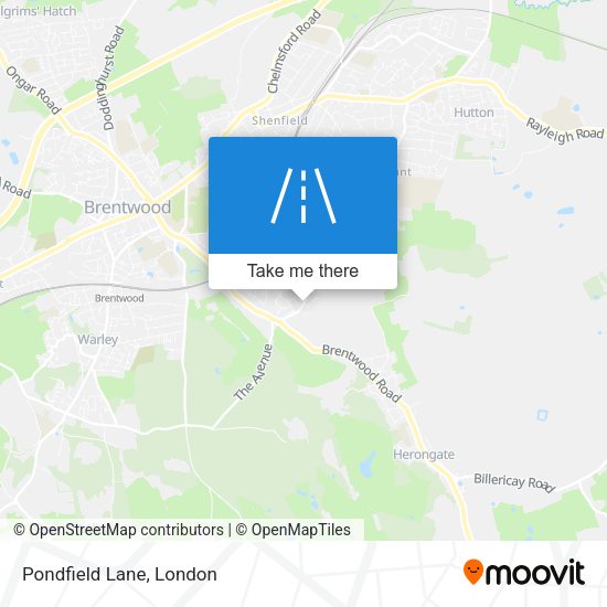 Pondfield Lane map