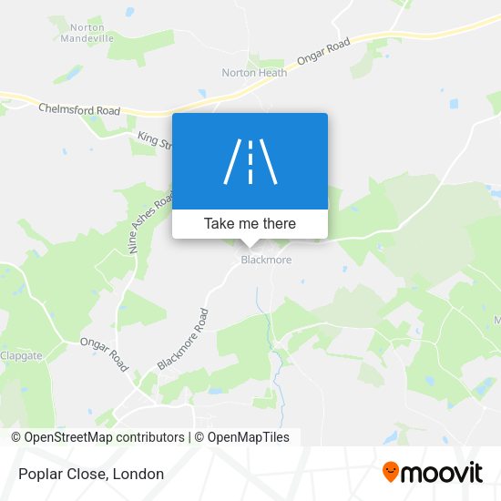 Poplar Close map