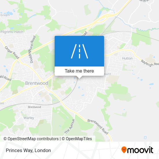 Princes Way map