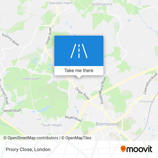 Priory Close map