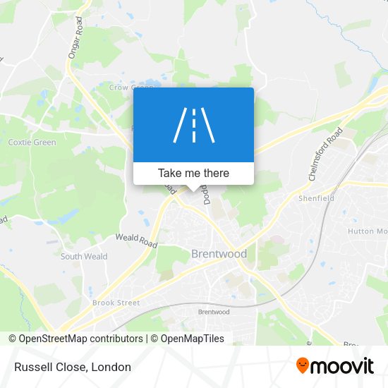 Russell Close map