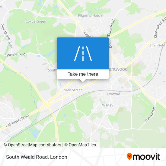South Weald Road map