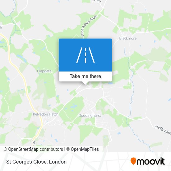 St Georges Close map