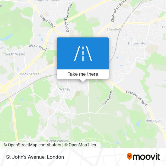 St John's Avenue map