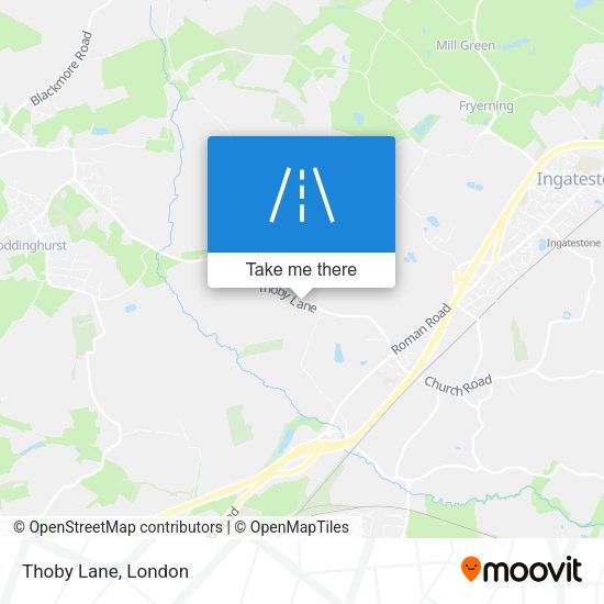 Thoby Lane map