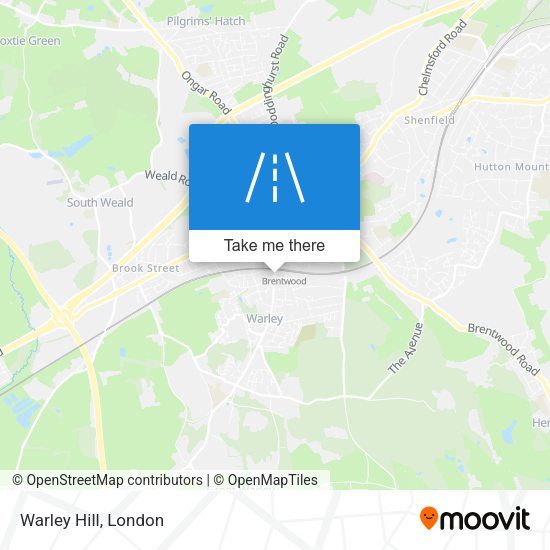 Warley Hill map