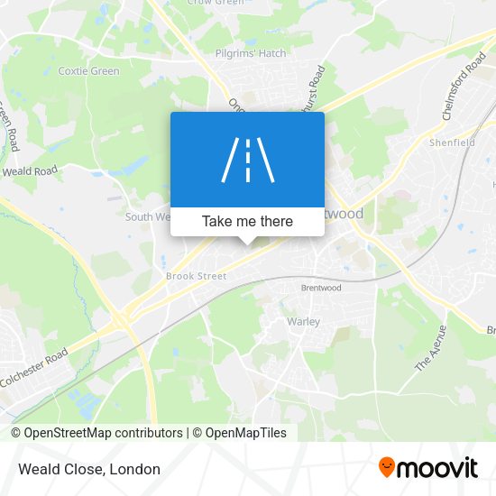 Weald Close map