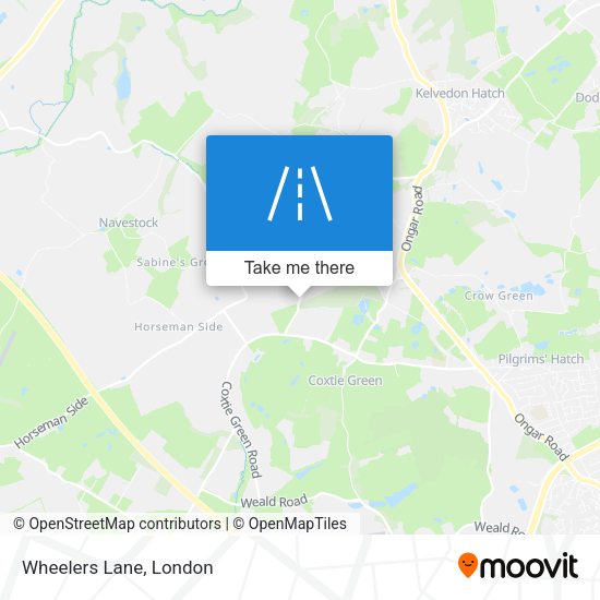 Wheelers Lane map