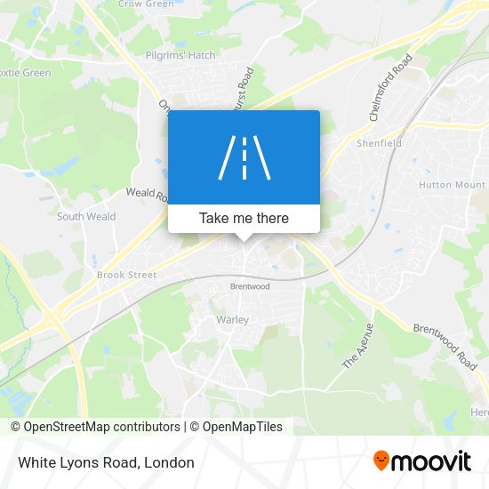 White Lyons Road map