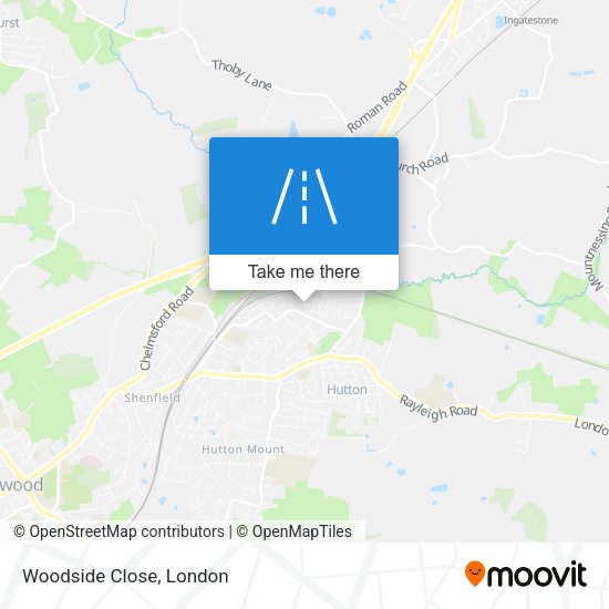 Woodside Close map