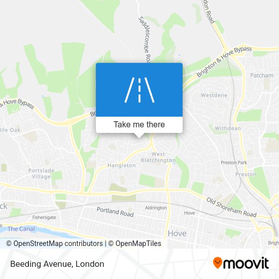 Beeding Avenue map