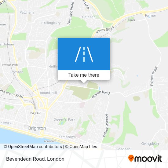 Bevendean Road map