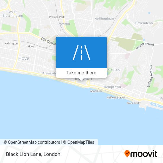 Black Lion Lane map