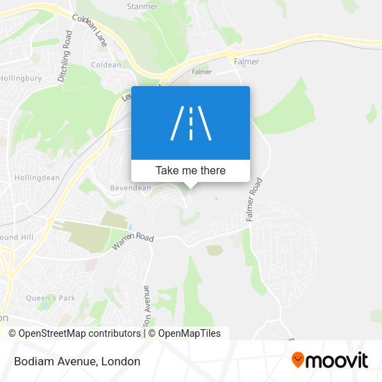 Bodiam Avenue map