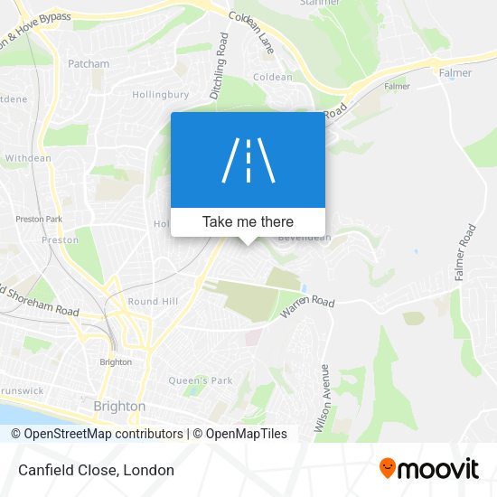 Canfield Close map