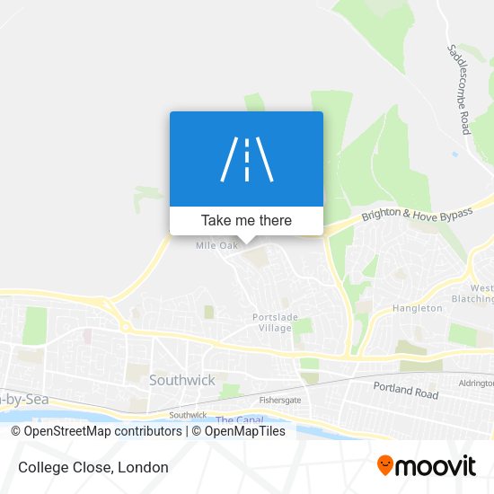 College Close map