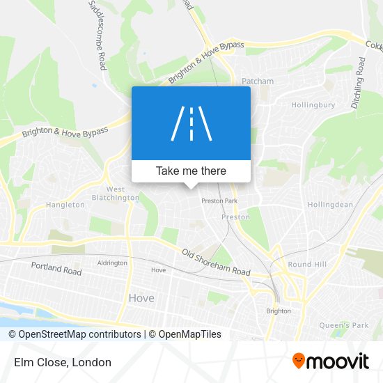 Elm Close map