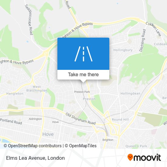 Elms Lea Avenue map