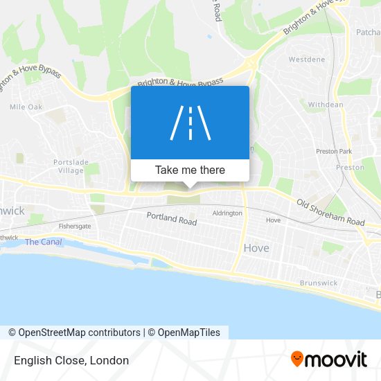 English Close map