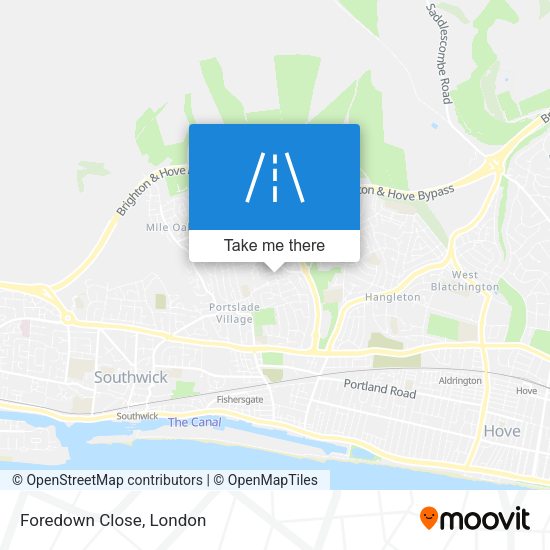 Foredown Close map