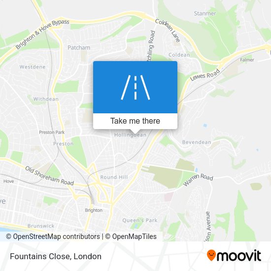 Fountains Close map
