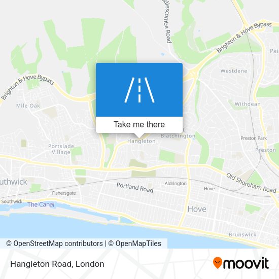 Hangleton Road map