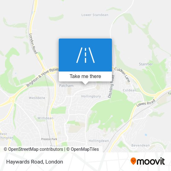 Haywards Road map