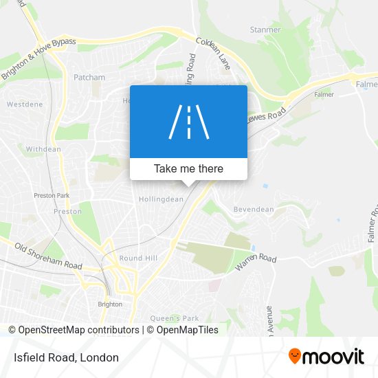 Isfield Road map