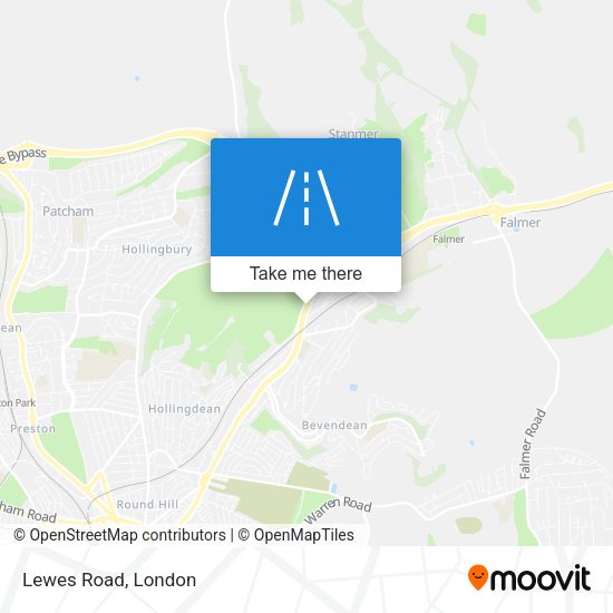 Lewes Road map