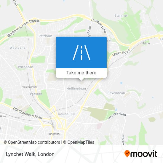Lynchet Walk map