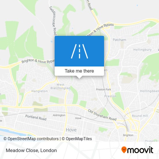 Meadow Close map