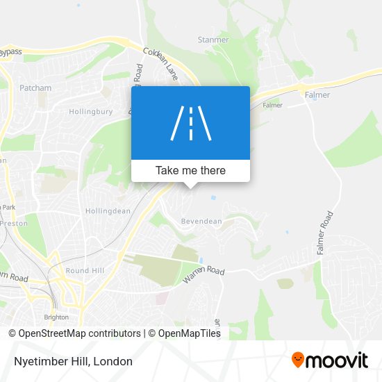 Nyetimber Hill map