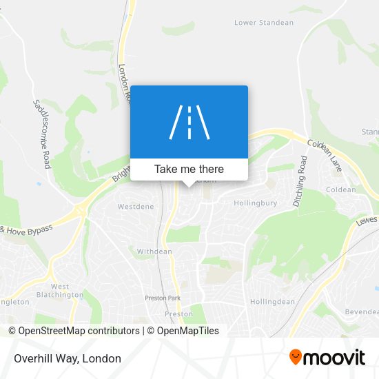 Overhill Way map