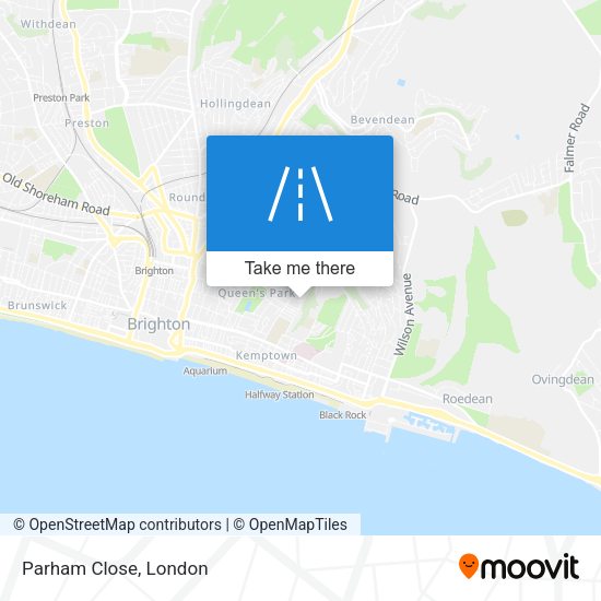Parham Close map