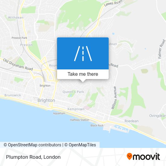Plumpton Road map