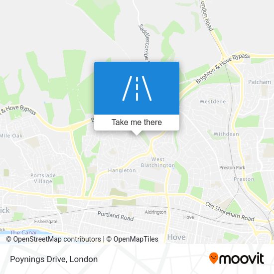 Poynings Drive map