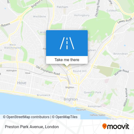 Preston Park Avenue map