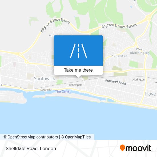 Shelldale Road map