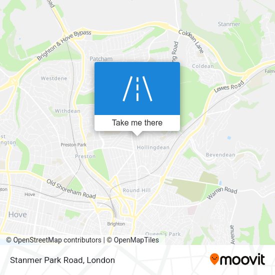 Stanmer Park Road map