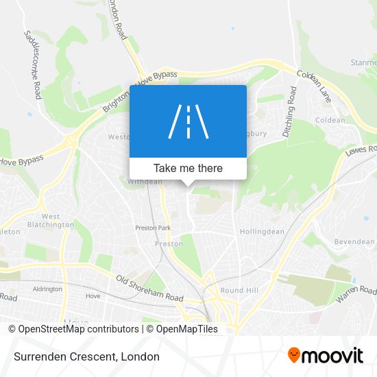 Surrenden Crescent map
