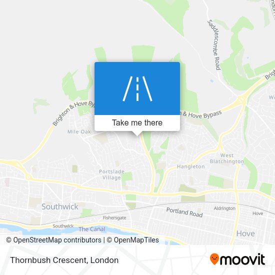 Thornbush Crescent map