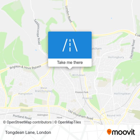 Tongdean Lane map