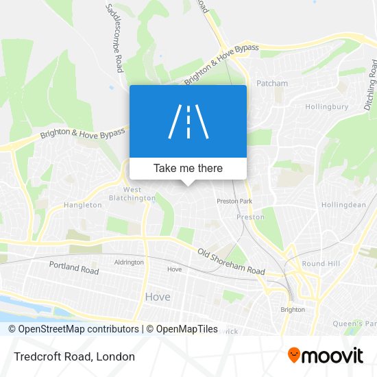 Tredcroft Road map
