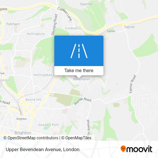 Upper Bevendean Avenue map